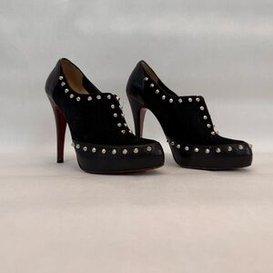 Sexy Christian Louboutin Studded Black Suede and Leather Astraqueen High Heels